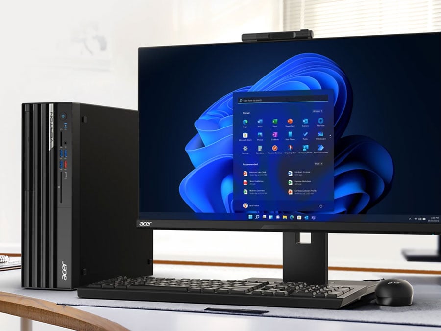 Acer Veriton Compact Tower w czasie pracy