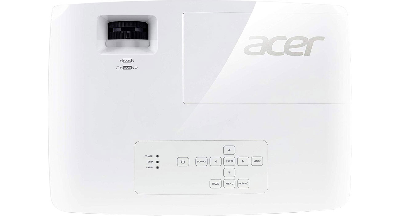 Acer X1525i - Widok z góry