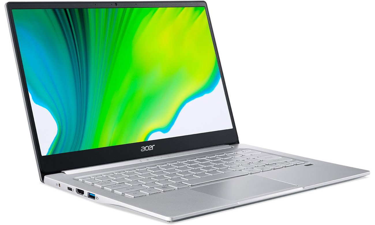 Czytnik linii papilarnych oraz podświetlana klawiatura w Acer Swift 3