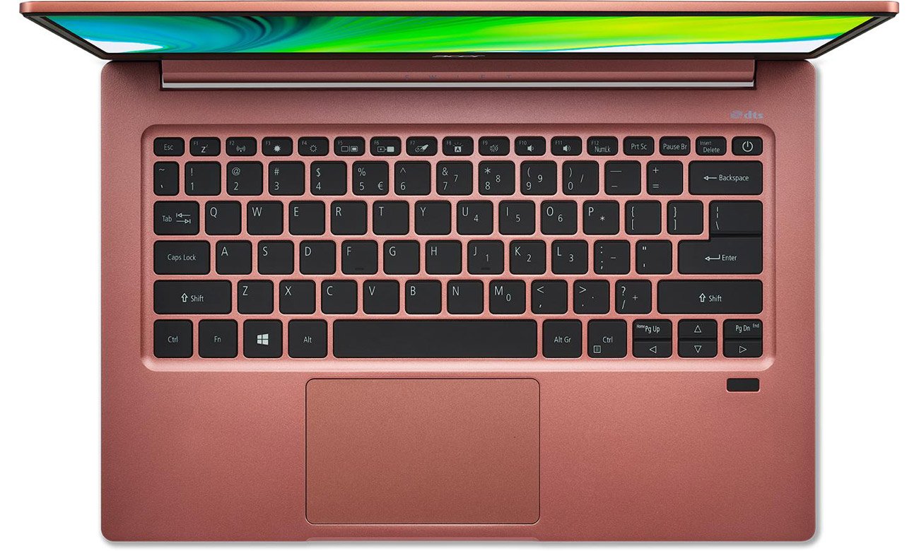 Czytnik linii papilarnych oraz podświetlana klawiatura w Acer Swift 3