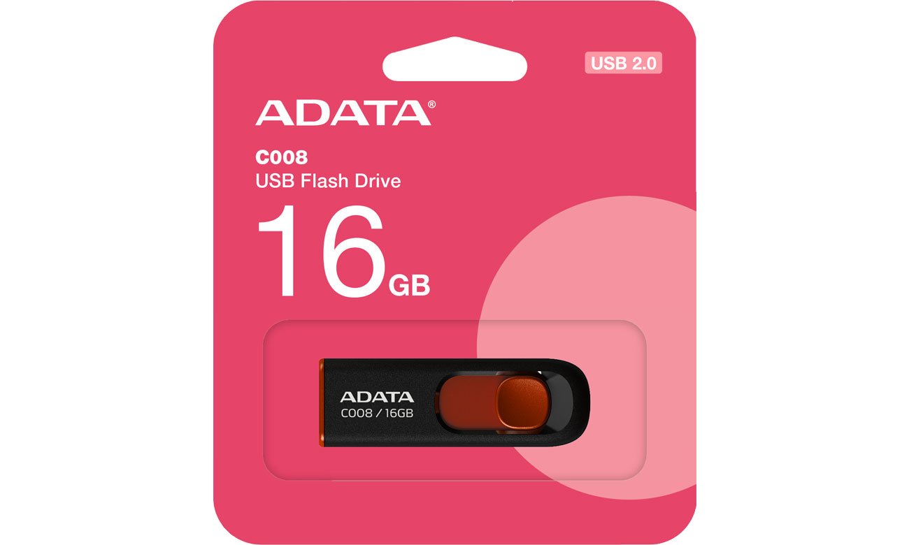 Pendrive ADATA 16 GB DashDrive Classic C008 czarno-czerwony USB 2.0