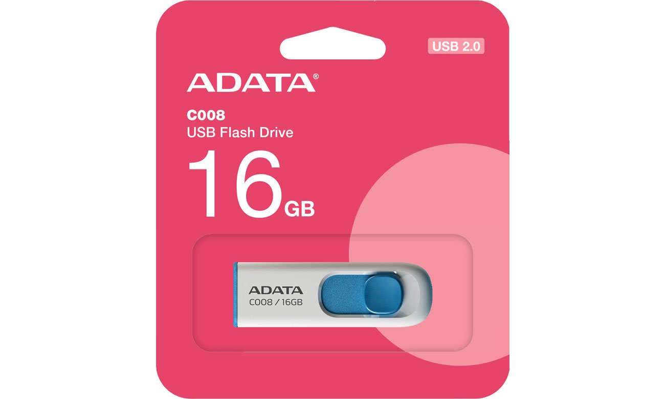 Pendrive ADATA 16 GB DashDrive Classic C008 weiß-blau USB 2.0