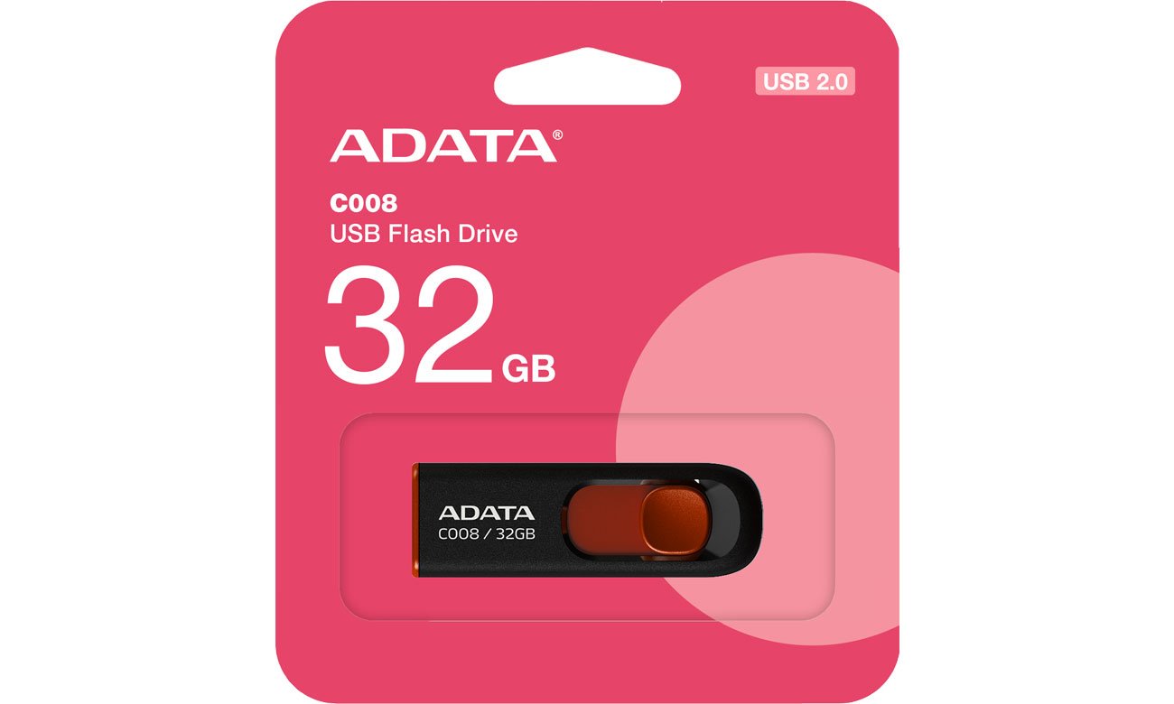 Pendrive ADATA 32 GB DashDrive Classic C008 czarno-czerwony USB 2.0