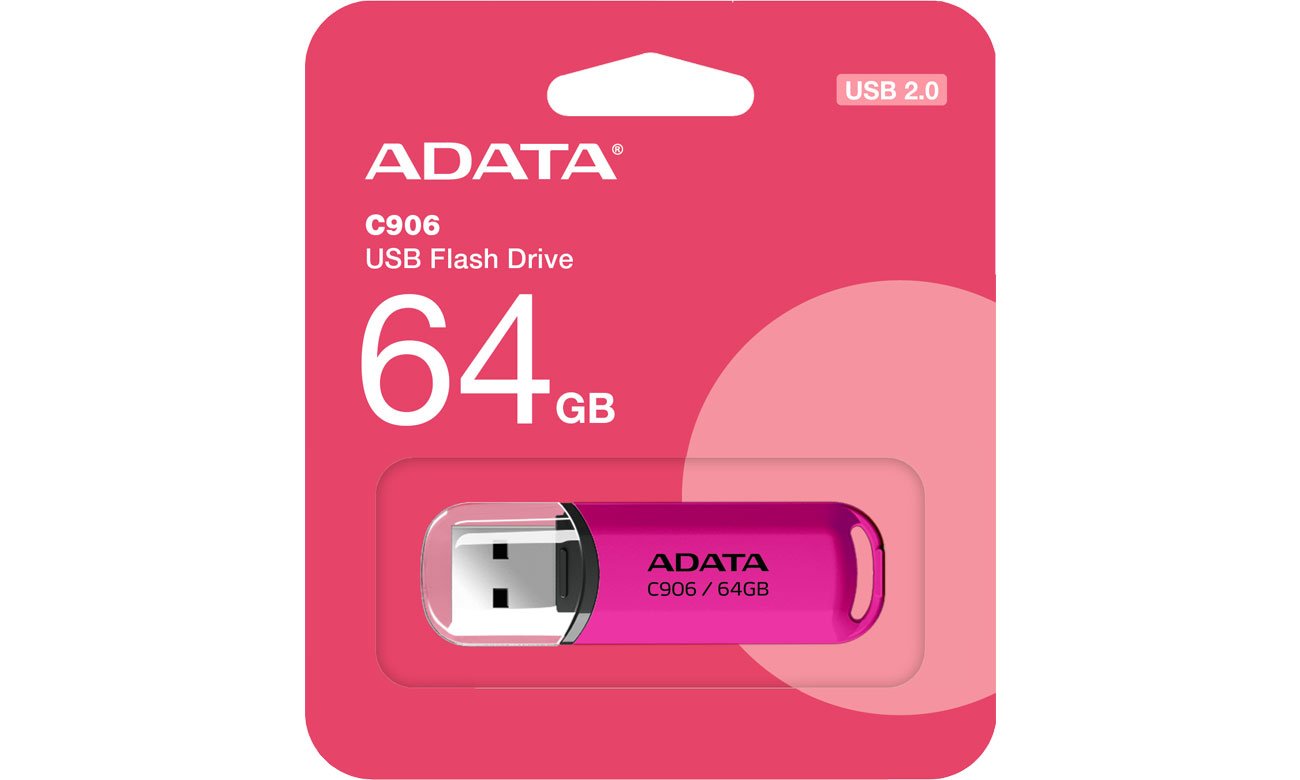 Pendrive ADATA 64 GB C906 rosa USB 2.0