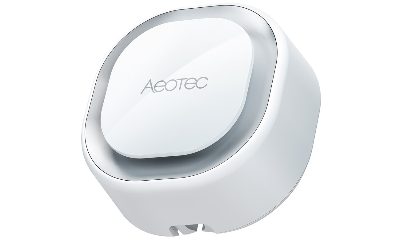Syrena alarmowa Aeotec Siren 6 - Widok z przodu i boku pod kątem