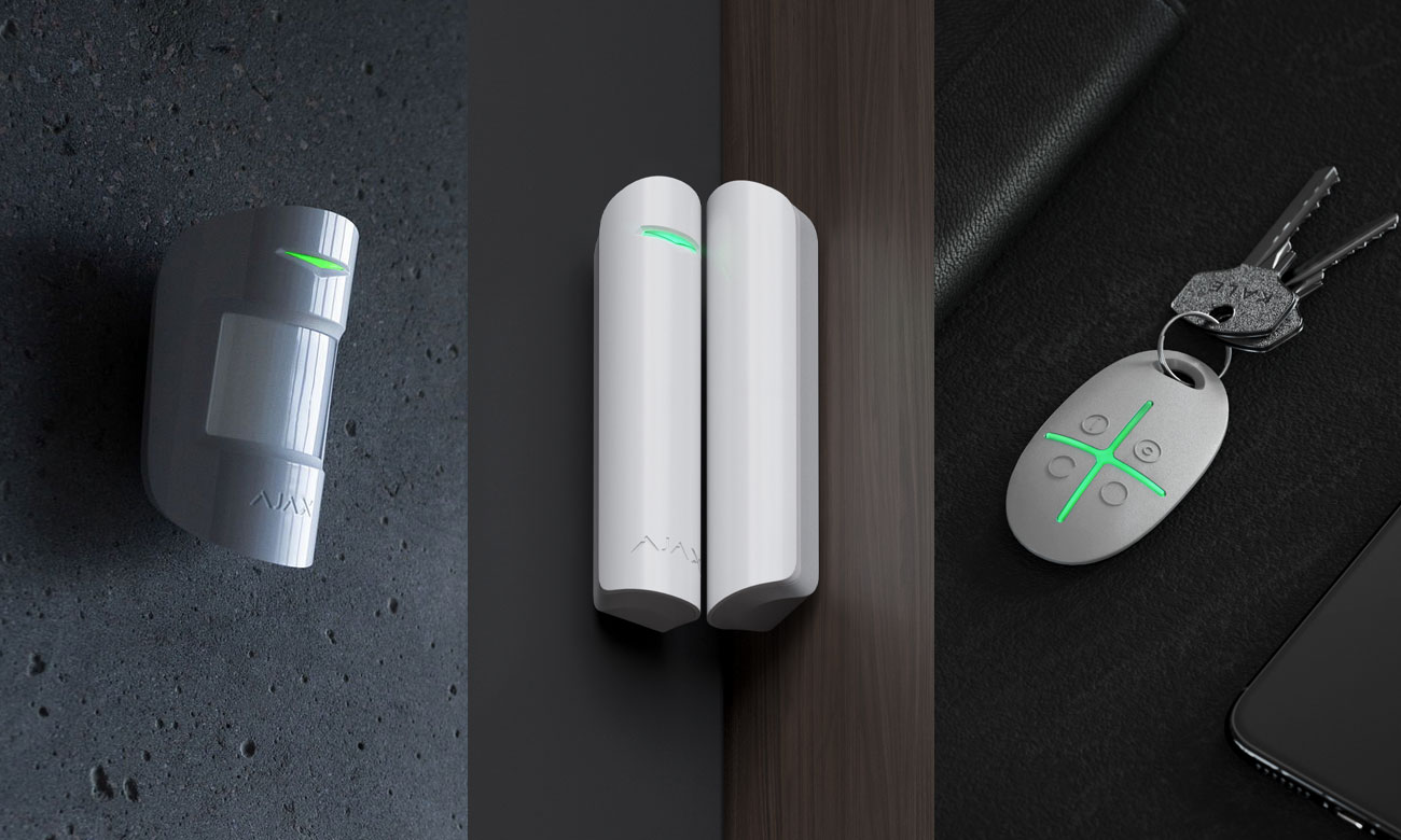 Ajax MotionProtect, DoorProtect, SpaceControl
