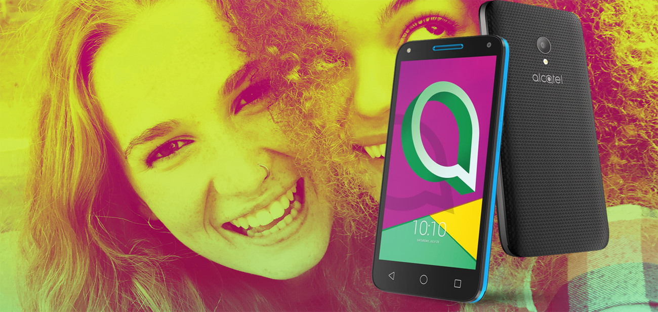 Szary Alcatel U5 teksturowana obudowa