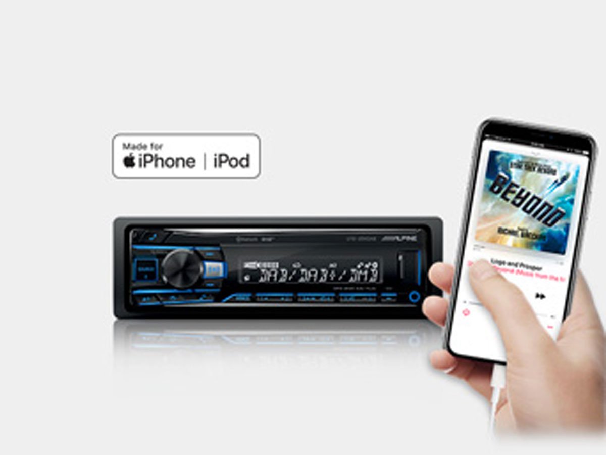 Radioodtwarzacz Alpine UTE-204 DAB - Pełna kompatybilność z iPhone i Android