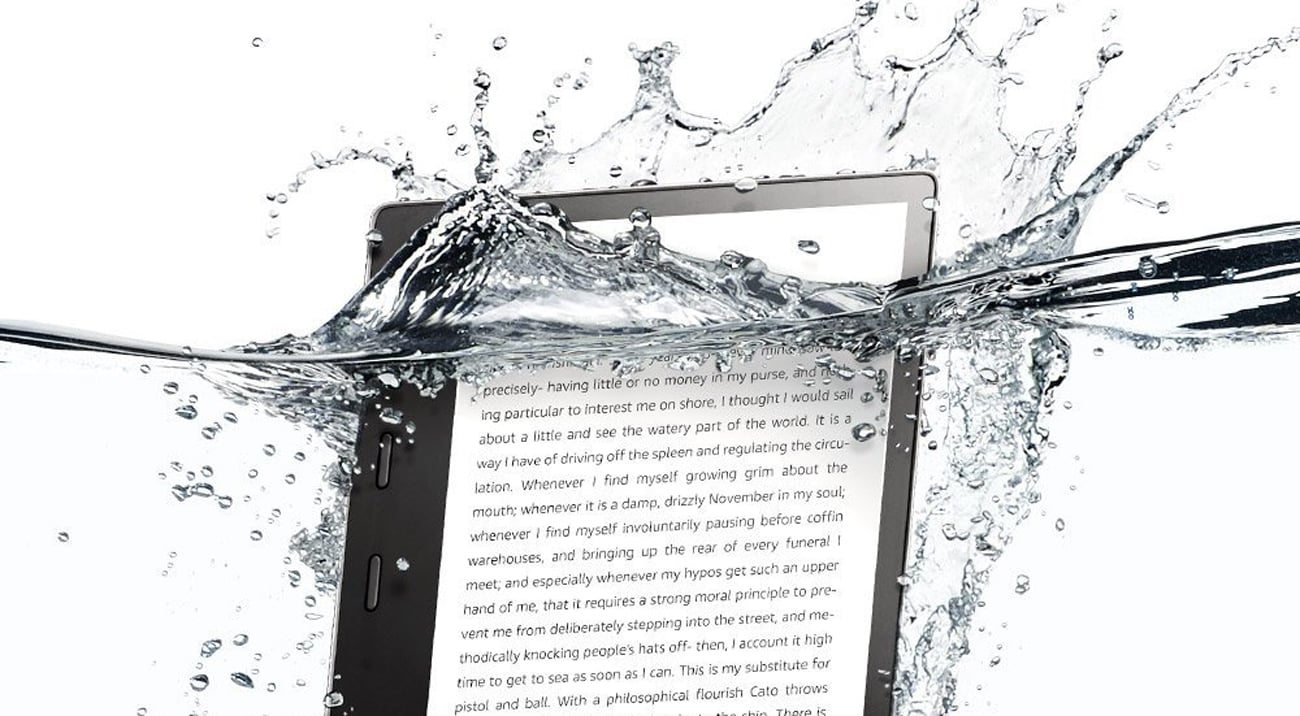 Amazon Kindle Oasis 2 wodoodporna konstrukcja IPx8