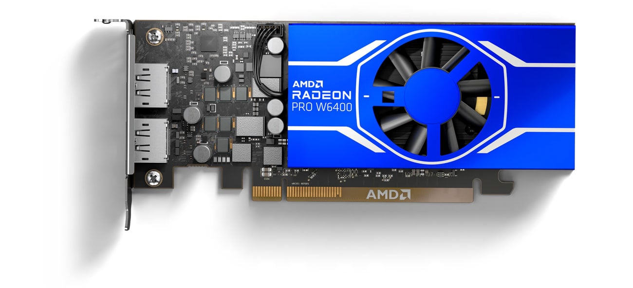 AMD Radeon PRO W6400 kompaktowe chodzenie