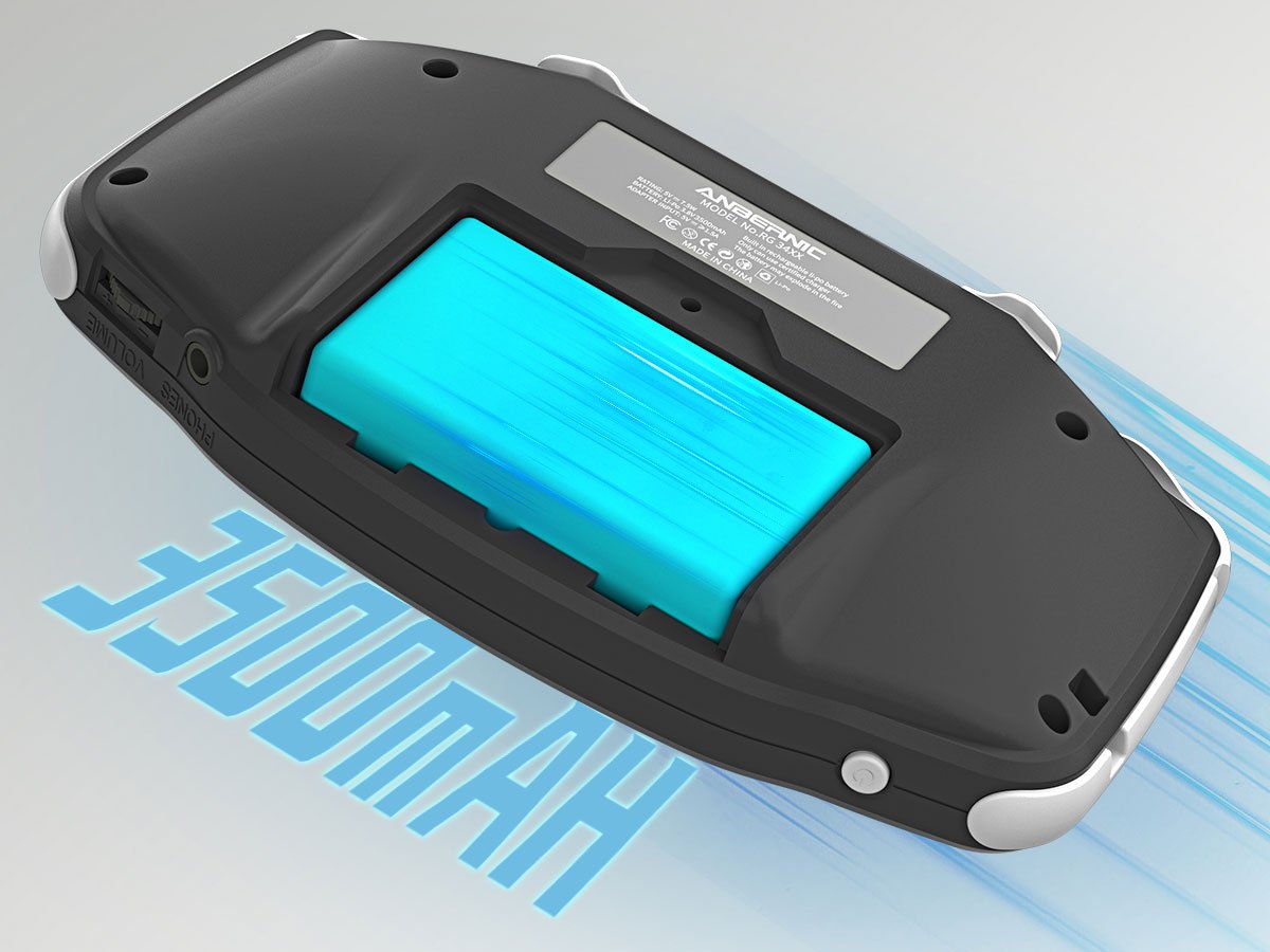 Konsola przenośna Anbernic RG34XX Czarna - Akumulator 3500 mah