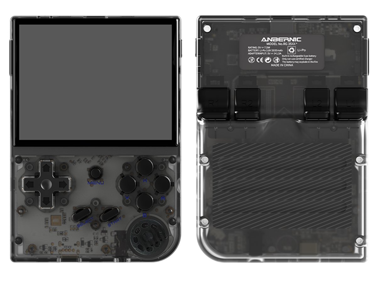 Tragbare Konsole Anbernic RG35xx (2024) Schwarz Transparent - Grafik