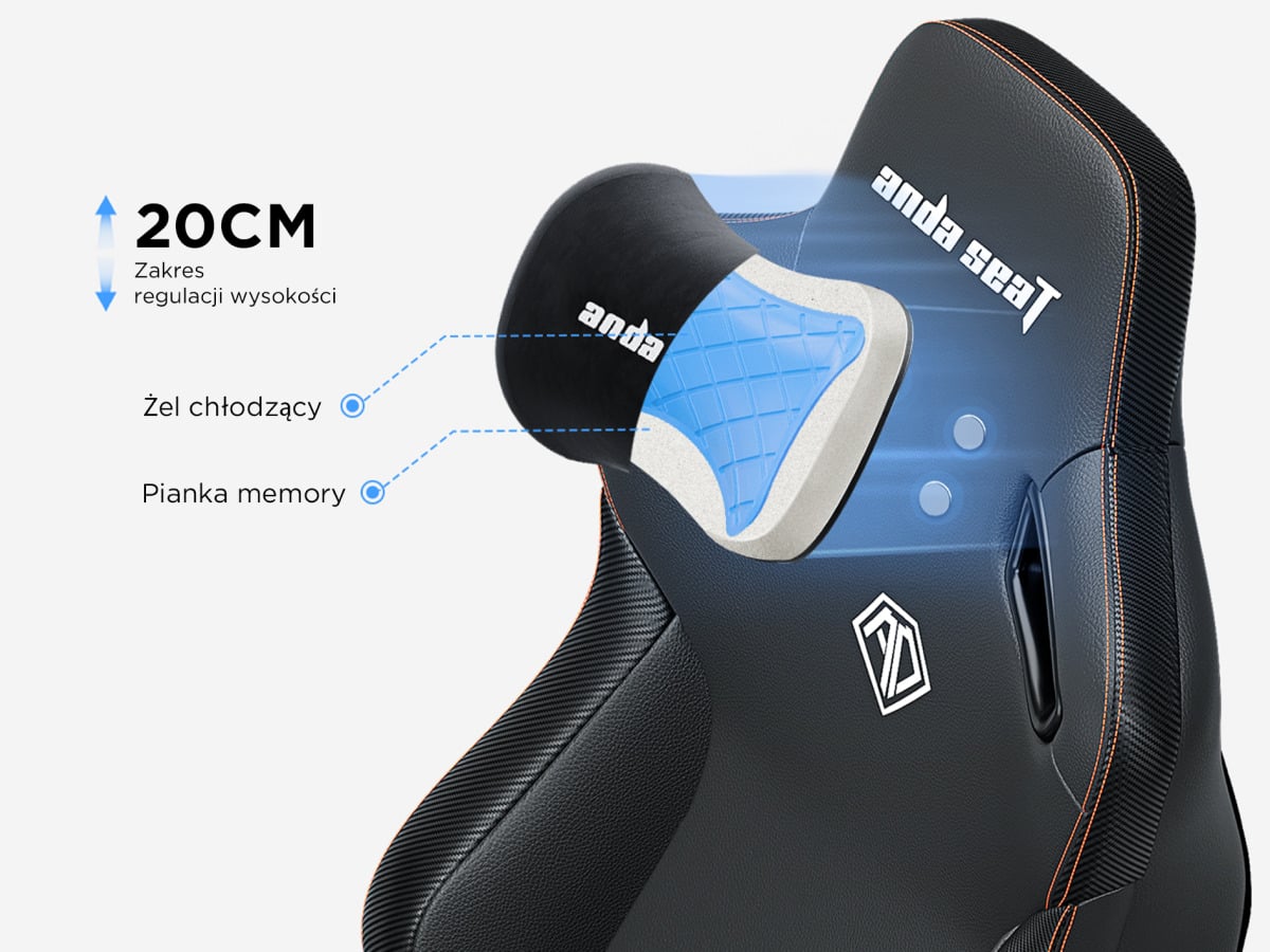Magnetyczna poduszka z Memory Foam i żelem chłodzącym