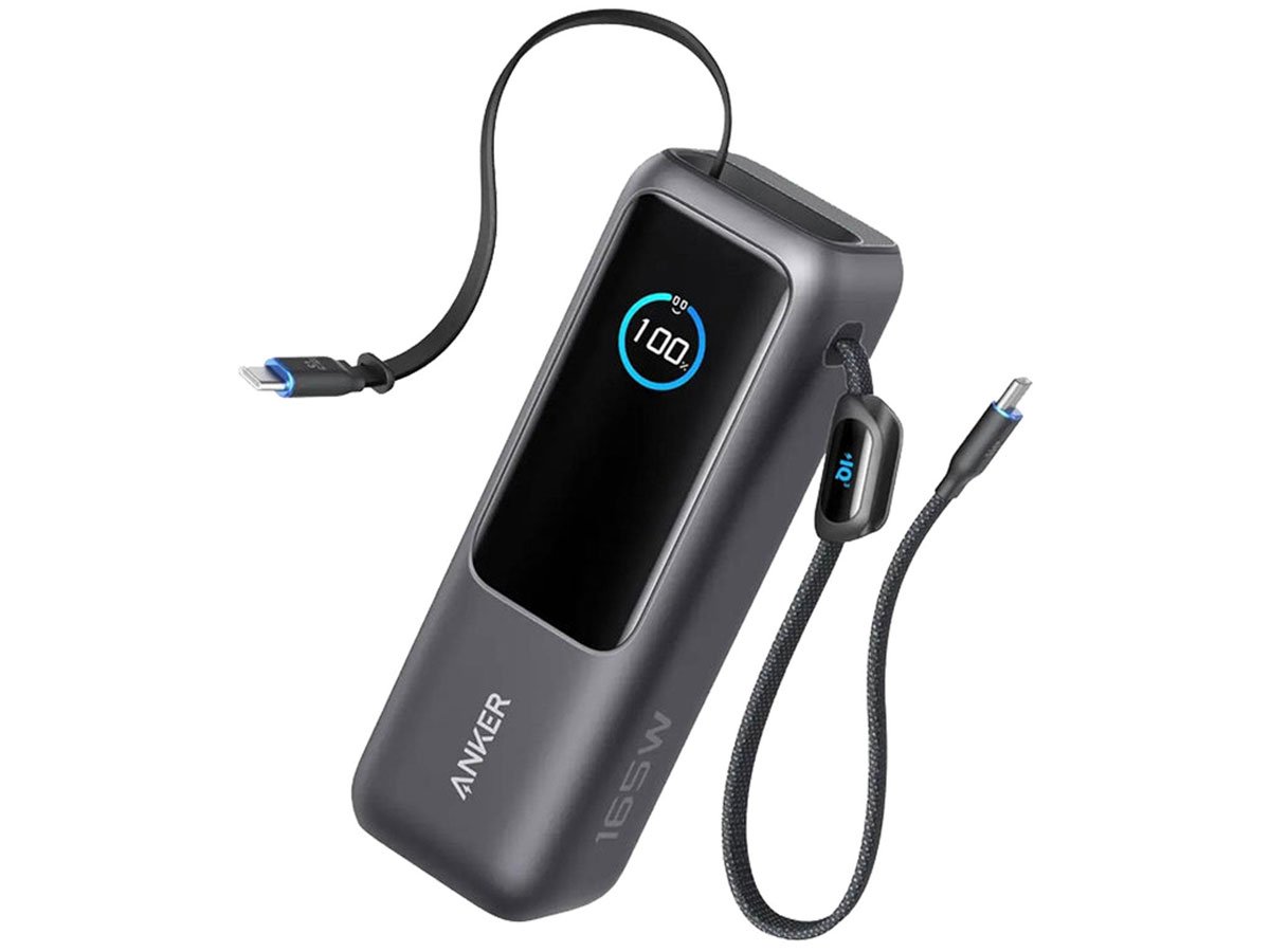 Anker Power Bank 25000mAh 165W USB-C Retractable Cable