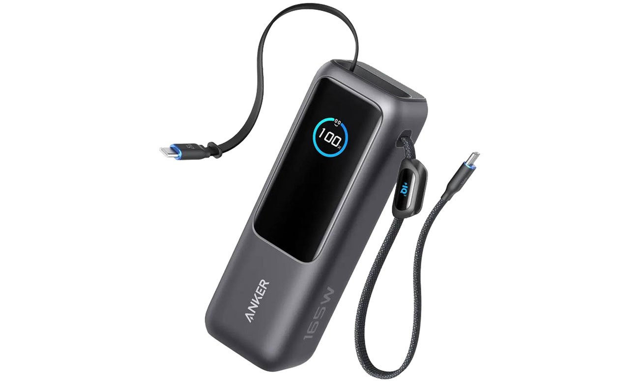 Anker Power Bank 25000mAh 165W USB-C Retractable Cable