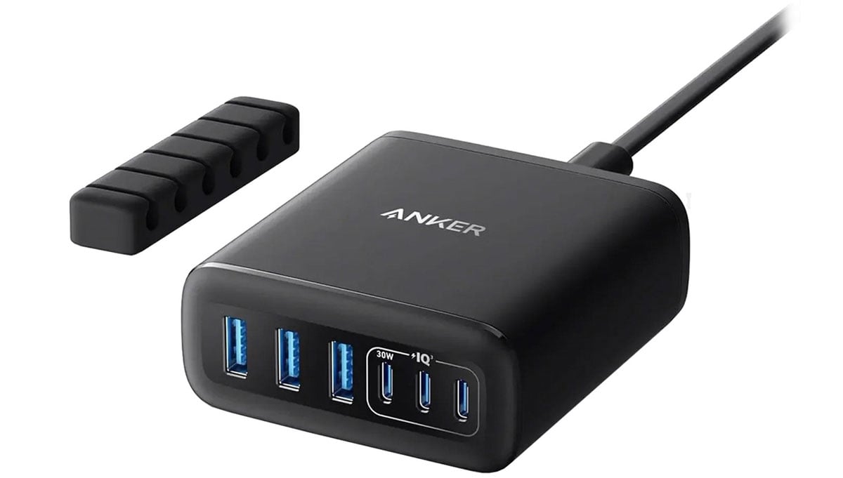 Anker Charger (112W, 6 Ports, GaN) Black 1