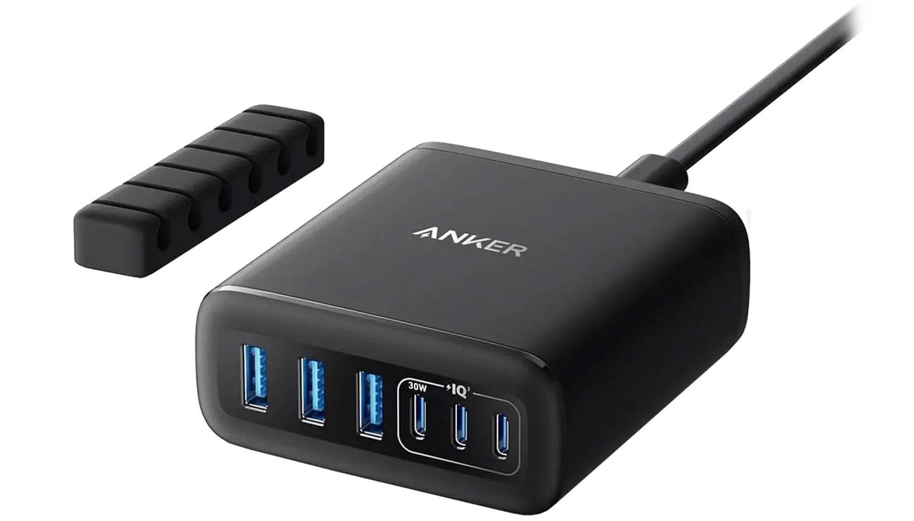 Anker Charger (112W, 6 Ports, GaN) Black 1