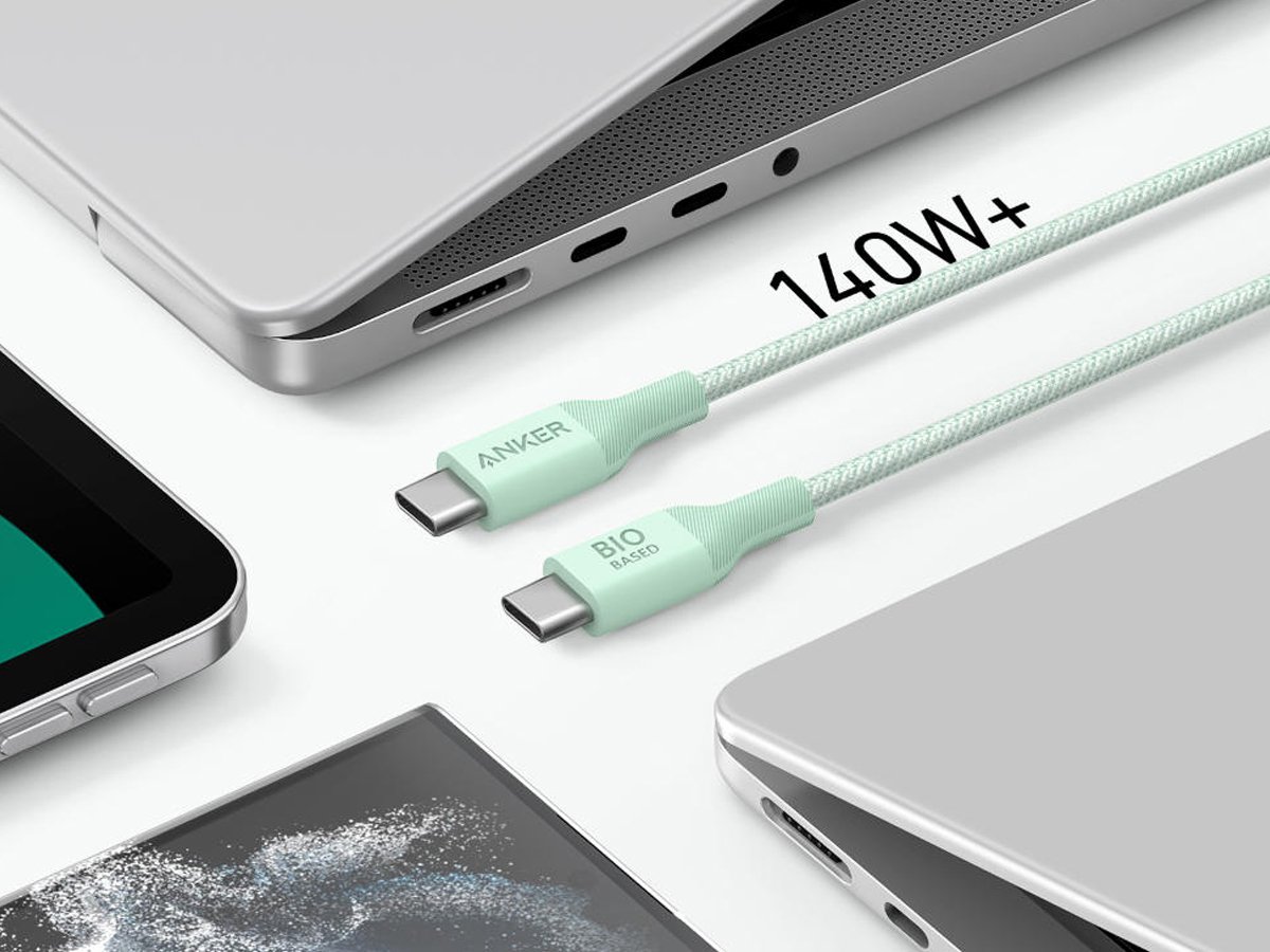 Anker 544 Bio-Nylon USB-C na USB-C 1.8 m zielony