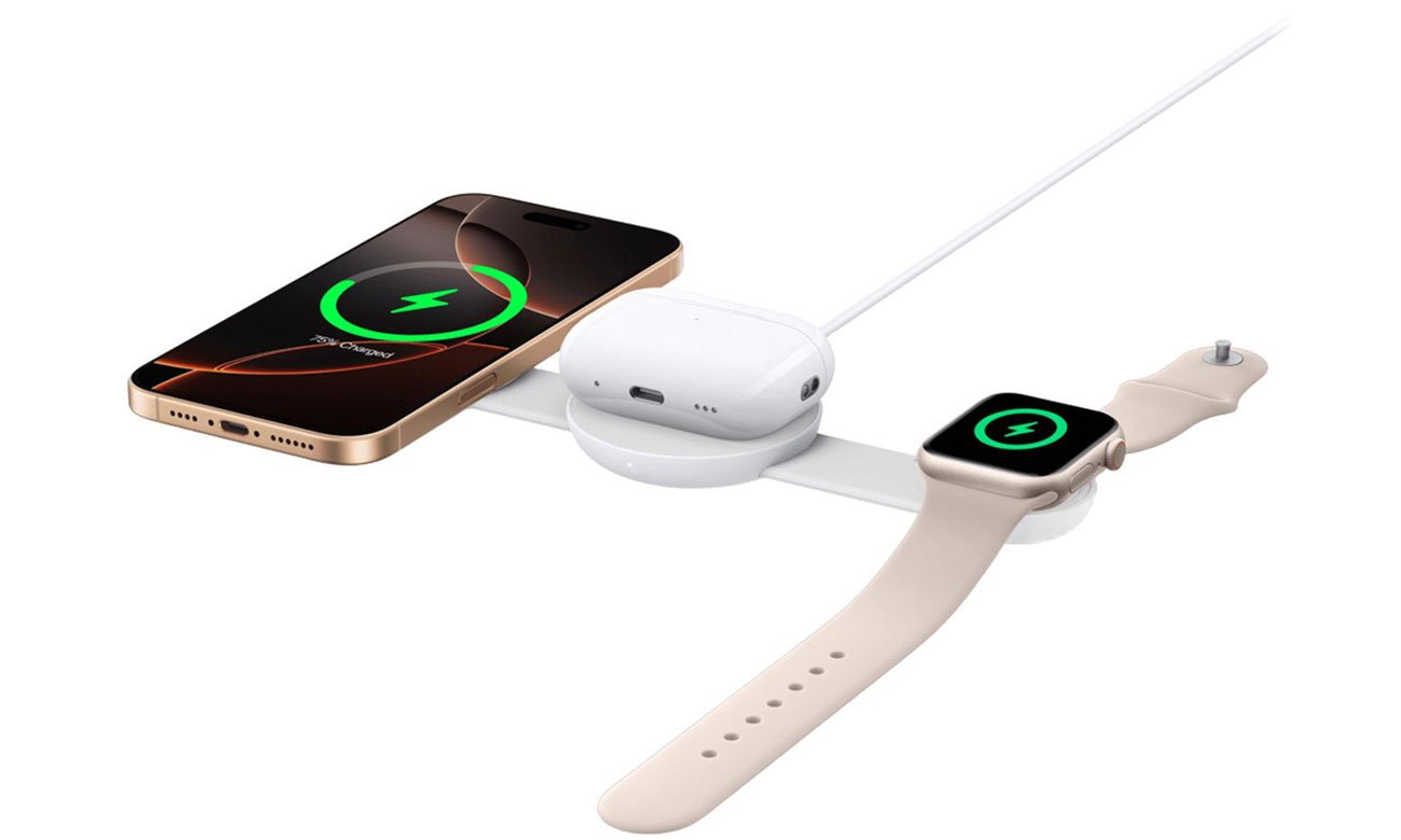 Anker MagGo Wireless Charging Station 3-in-1 Foldable Pad white