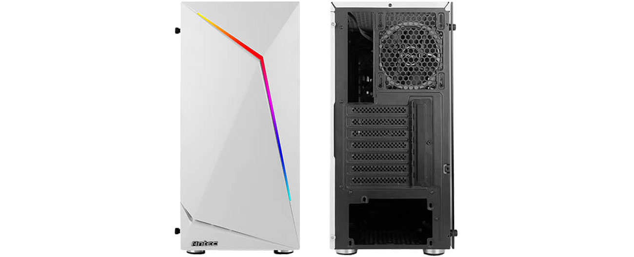 Antec NX300 RGB Biała - Przód, tył