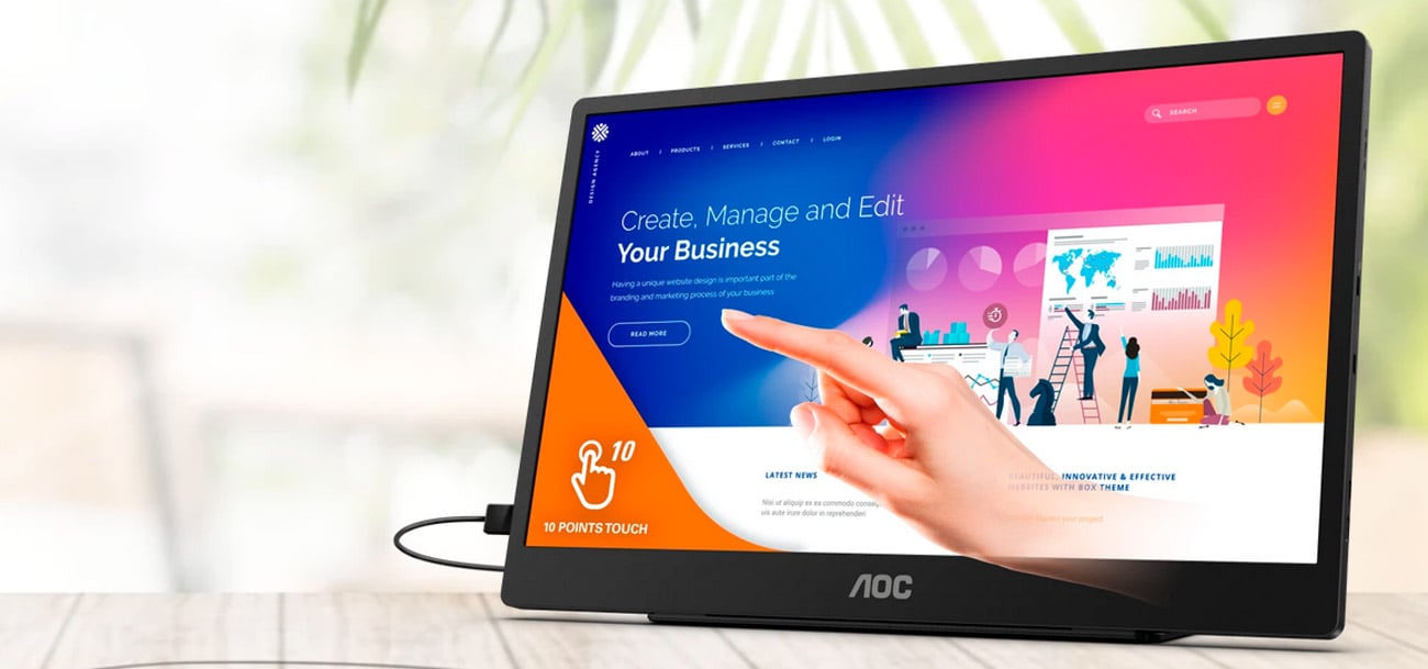 Monitor dotykowy AOC 16T2