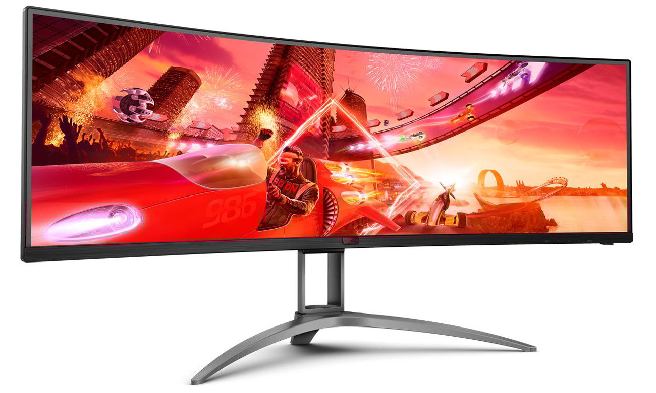 AOC AGON AG493QCX widok z przodu pod kątem