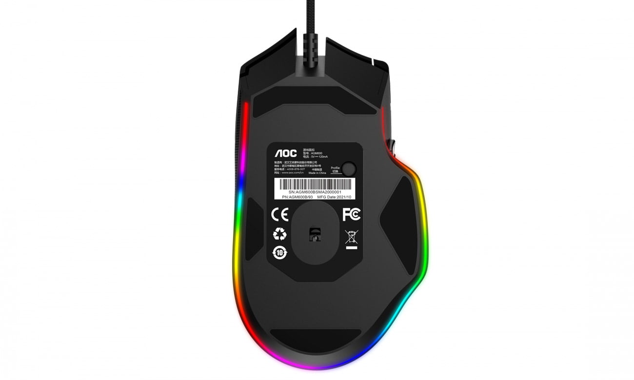 AOC AGM600 RGB widok od spodu