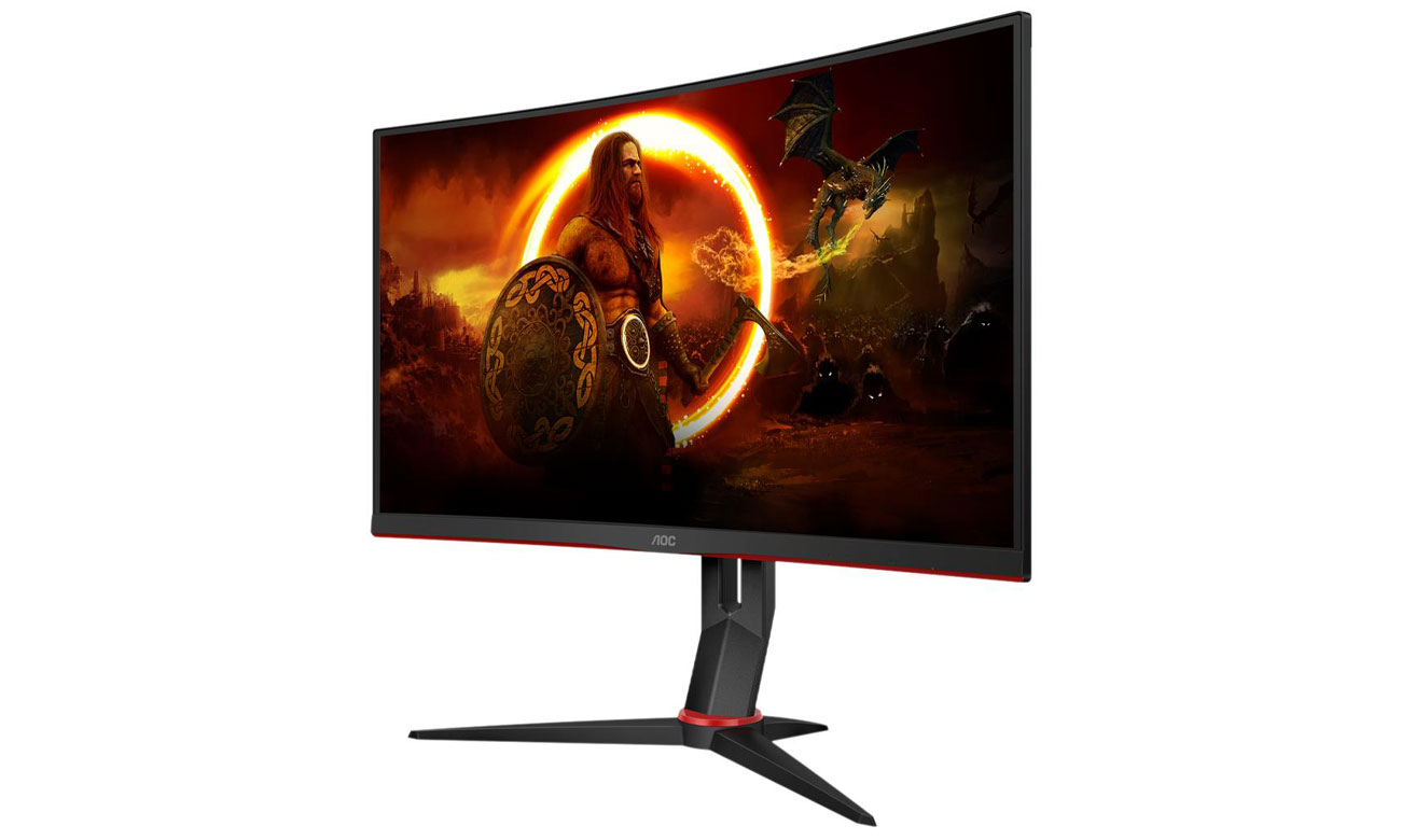 AOC CQ27G2S/BK widok z przodu pod kątem