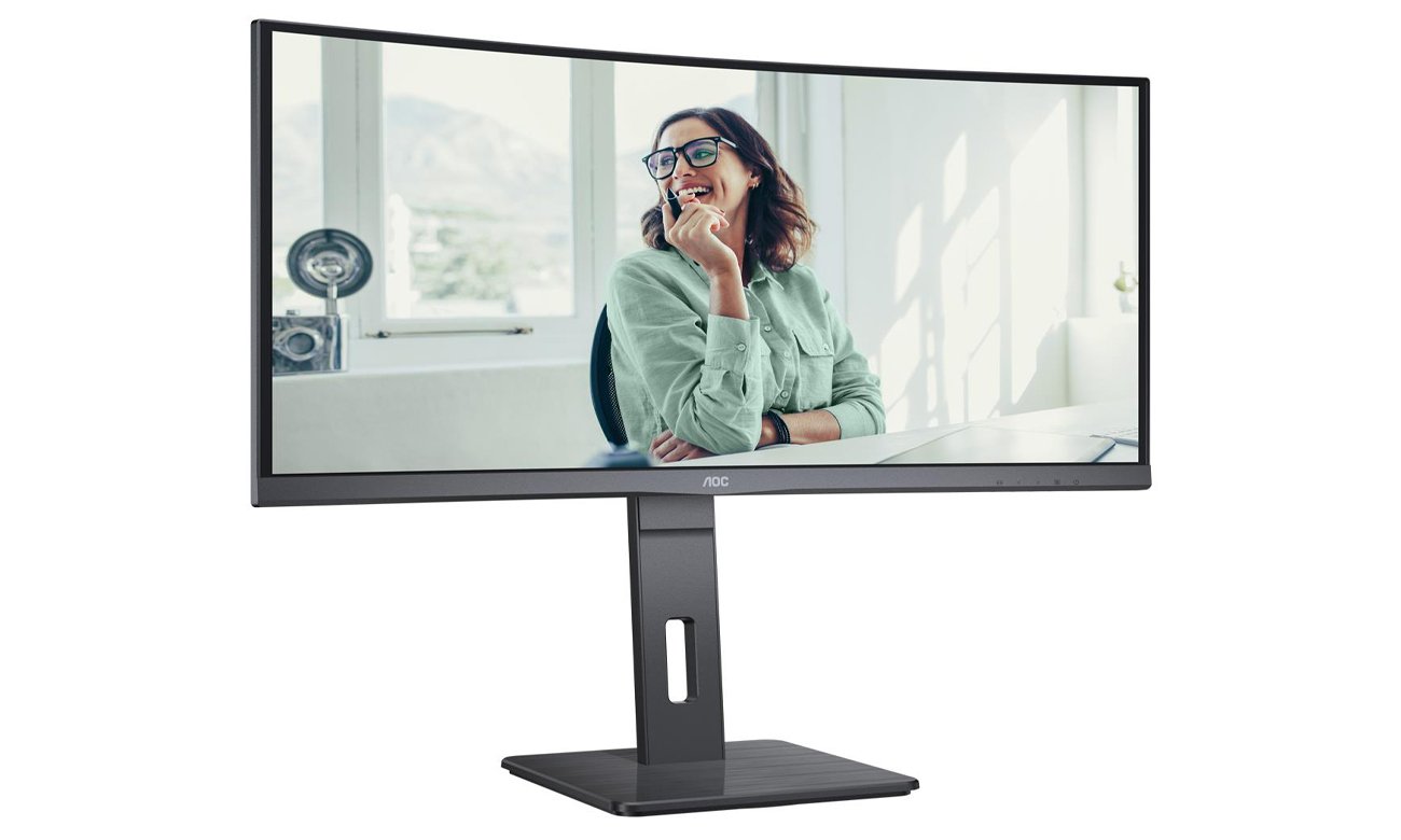 AOC CU34P3CV widok z przodu pod kątem