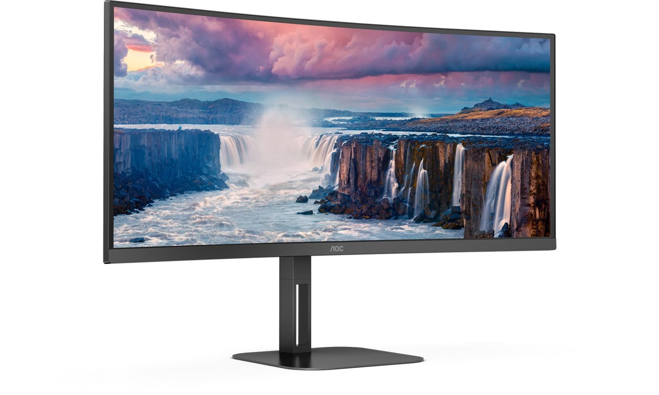 AOC CU34V5C widok z boku pod kątem
