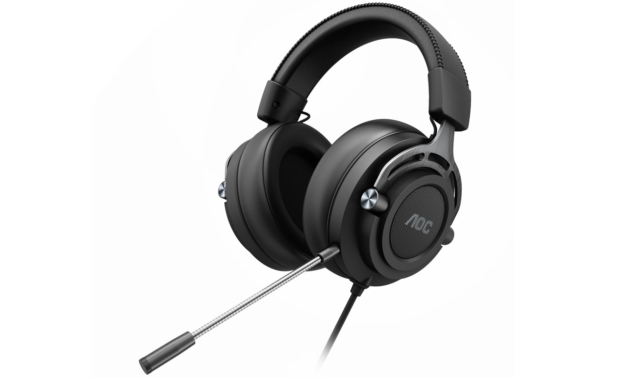 Zestaw słuchawkowy AOC GH200 Gaming Czarny - Widok od przodu pod kątem