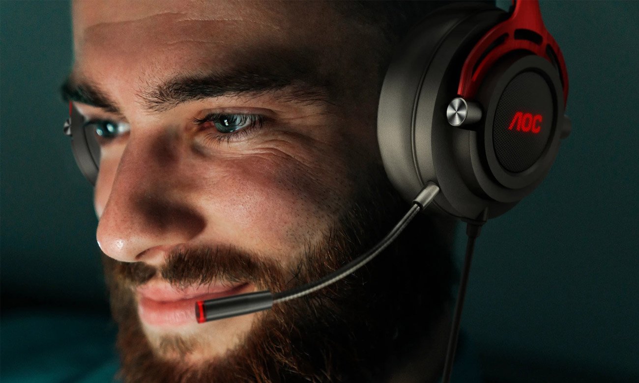 Zestaw słuchawkowy AOC GH300 Gaming Czarno-czerwony - Wygoda użytkowania