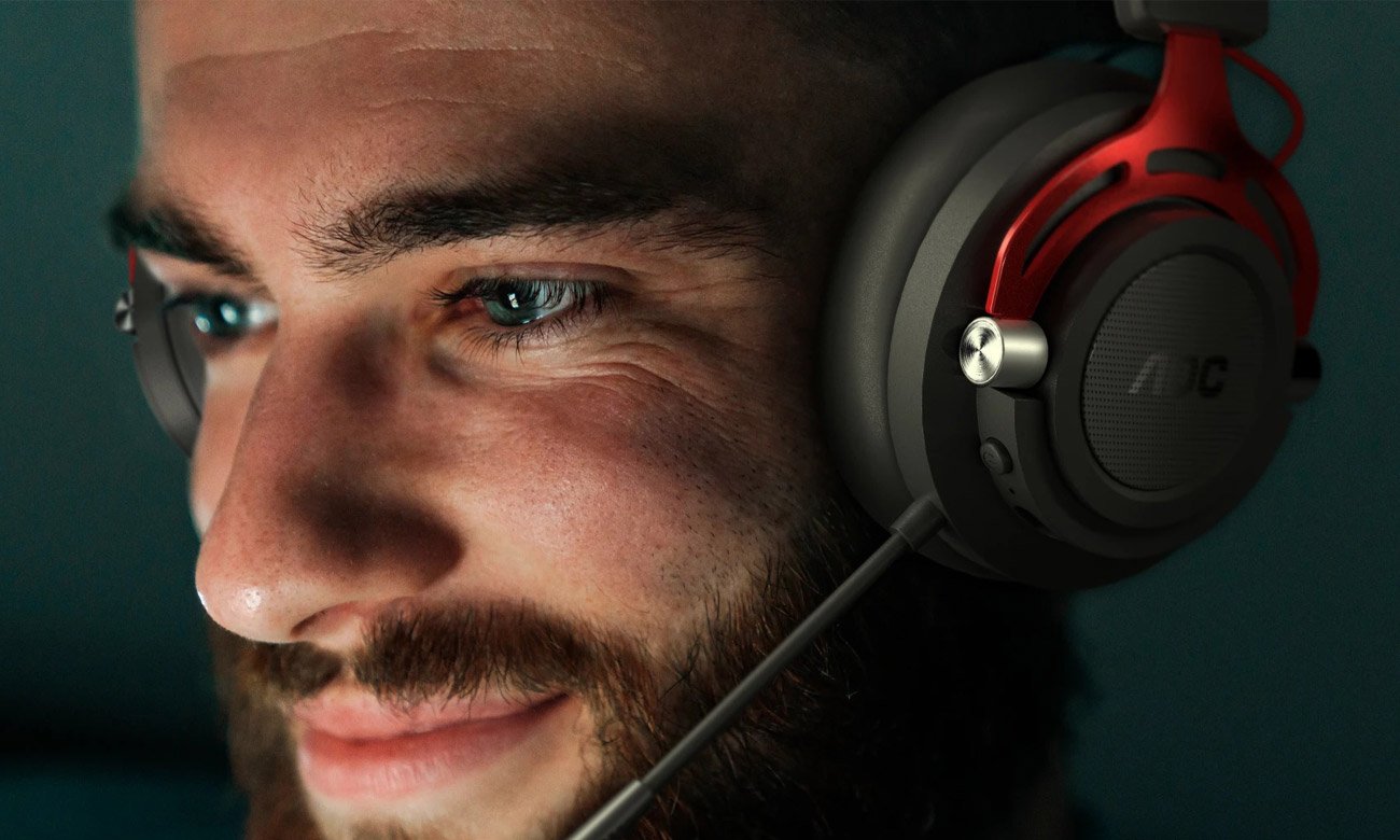 Bezprzewodowy zestaw słuchawkowy AOC GH401 Gaming Czarno-czerwony - Wygoda użytkowania