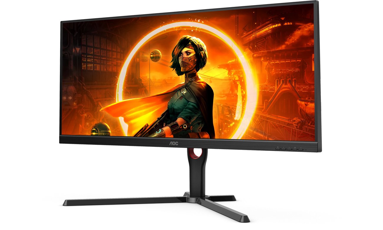 AOC U34G3XM/EU widok z przodu pod kątem