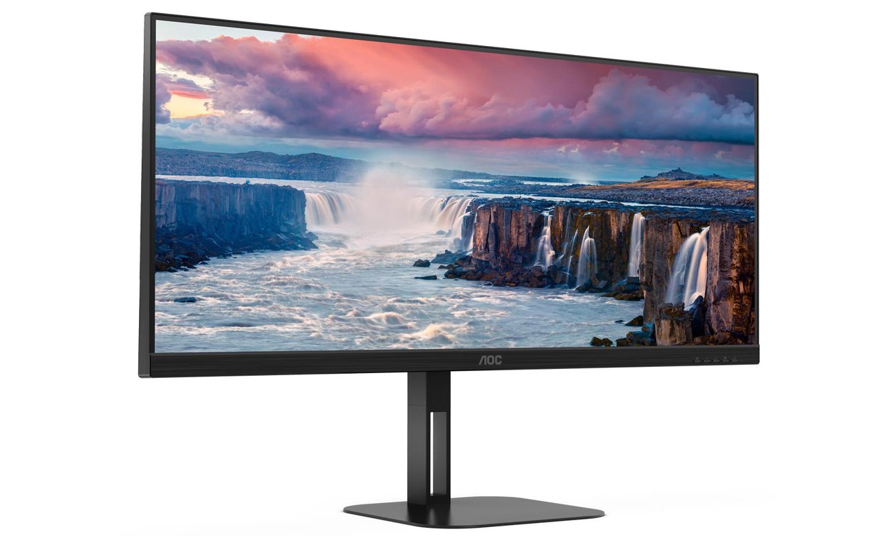 AOC U34V5C/BK widok z przodu pod kątem