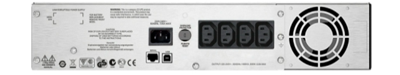Zasilacz APC SMC1500I-2U tył