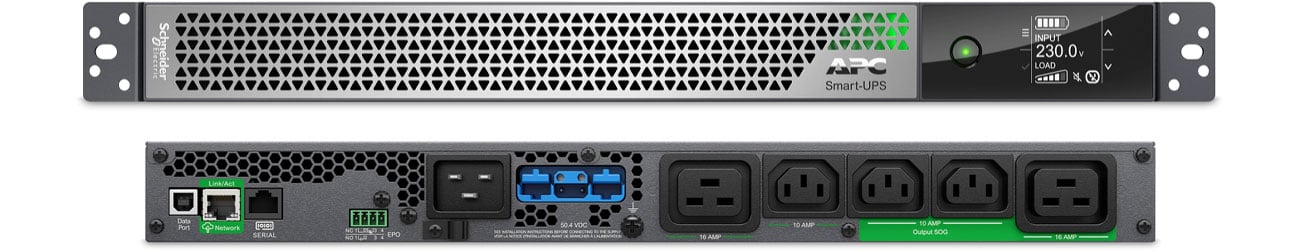 APC Smart-UPS Ultra Li-ion 3KVA/3KW przód tył