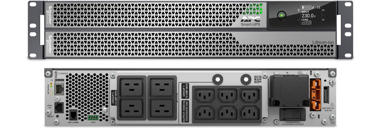 APC Smart-UPS Ultra On-Line Li-ion 5KVA/5KW przód tył