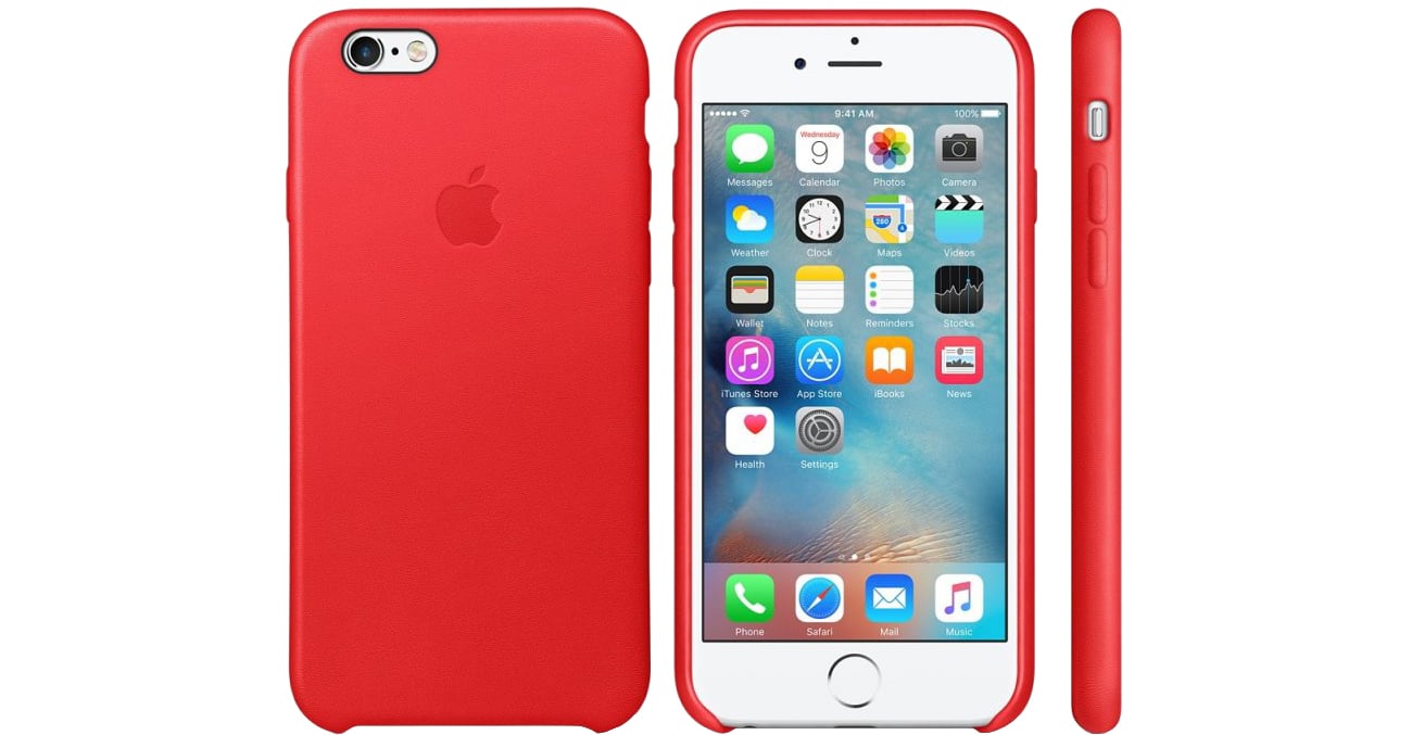 Apple iPhone 6s Leather Case czerwony MKXX2ZM/A