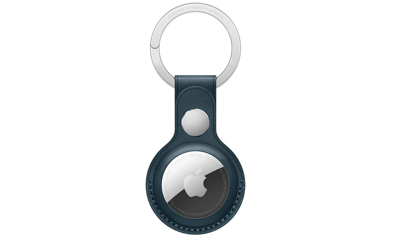 Skórzany brelok do lokalizatora Apple AirTag Bałtycki błękit