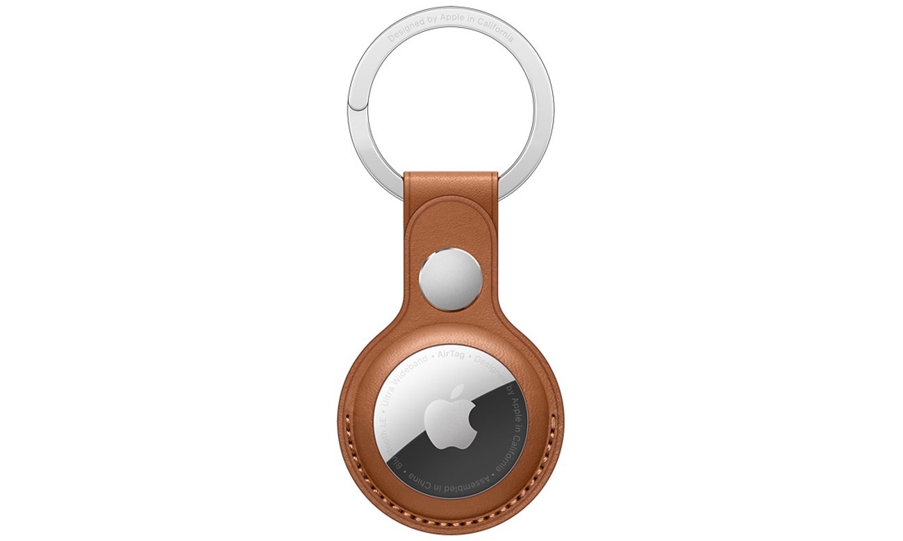 Skórzany brelok do lokalizatora Apple AirTag Naturalny brąz