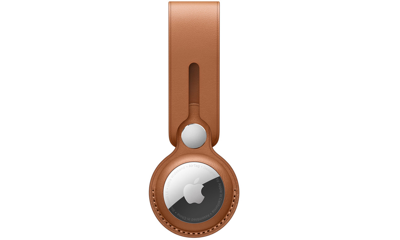 Pasek skórzany do lokalizatora Apple AirTag Naturalny brąz