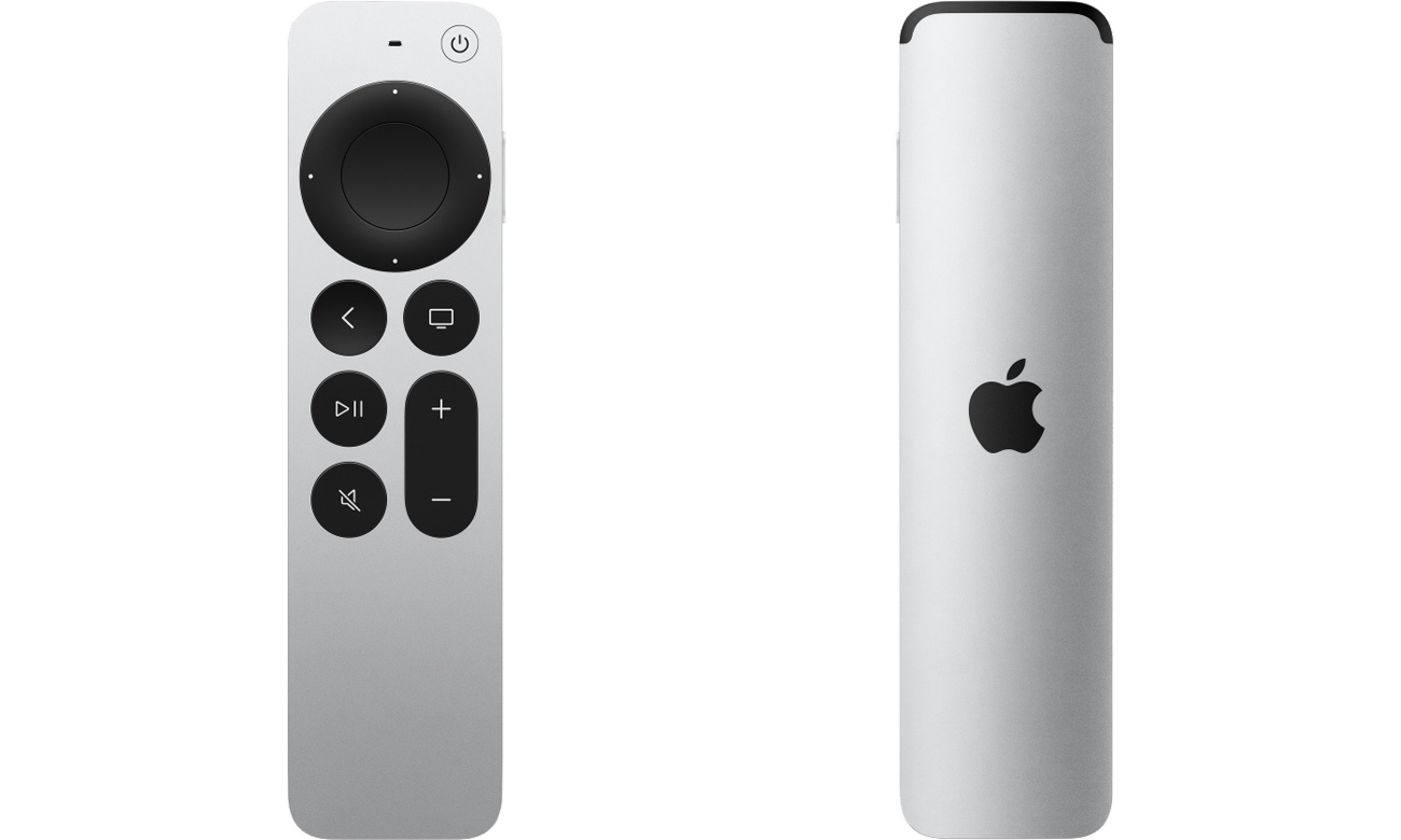 Pilot Apple TV Remote (3. generacji) - Widok od przodu i od tyłu