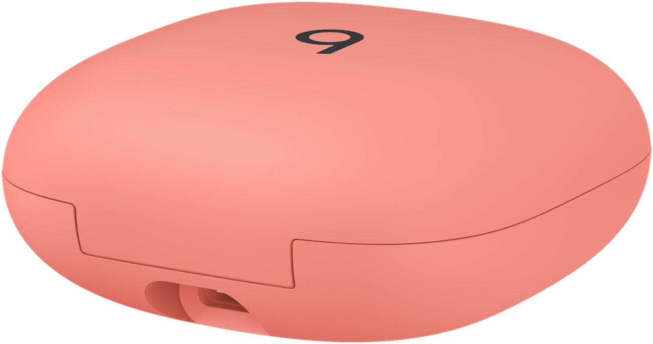 Słuchawki bezprzewodowe Apple Beats Fit Pro Coral Pink - Widok od tyłu pod kątem zamkniętego etui