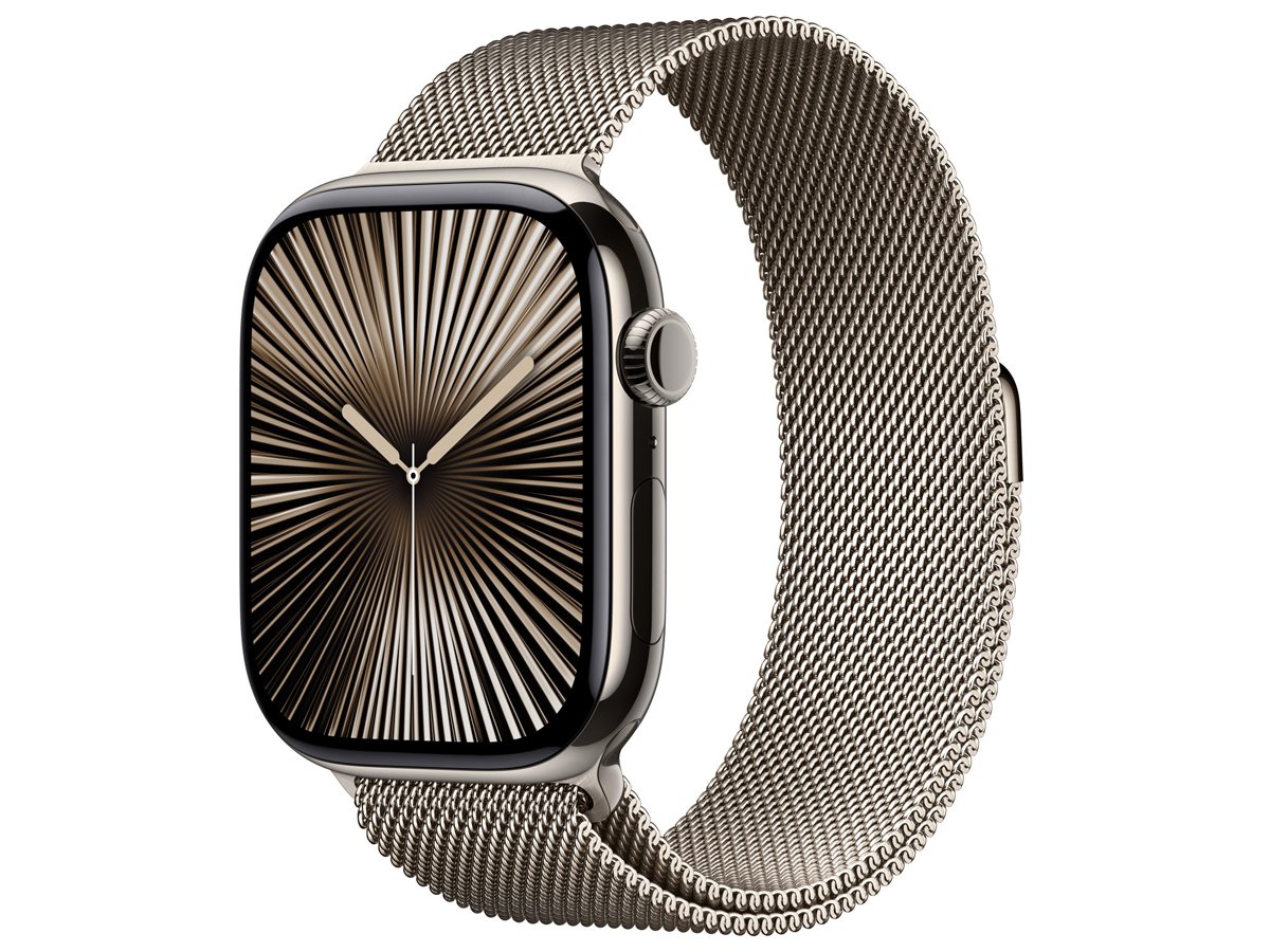 Bransoleta mediolańska do Apple Watch 44-49 mm S/M Naturalna - Widok ogólny