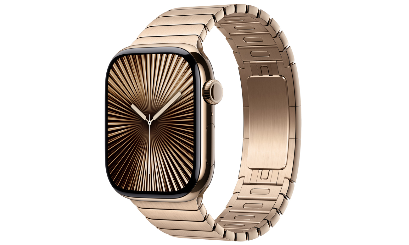 Bransoleta panelowa do Apple Watch 44-49 mm Złota - Widok ogólny