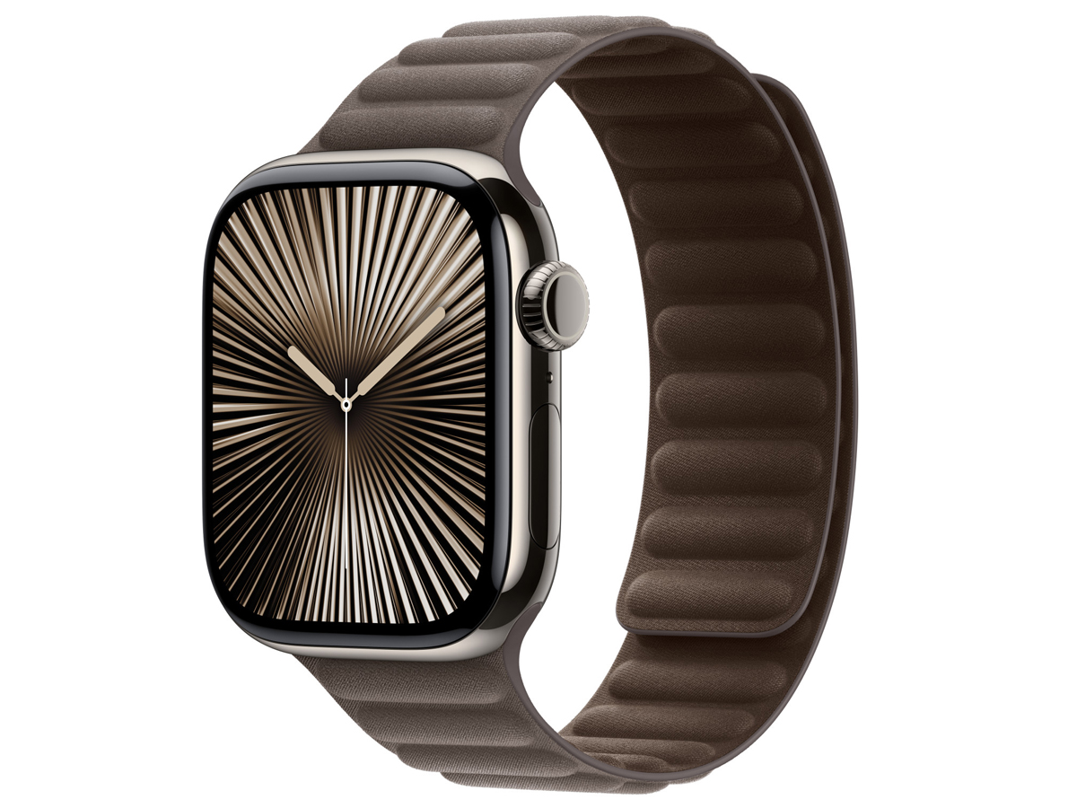 Karbowany pasek FineWoven do Apple Watch 38-42 mm S/M Szarobrązowy - Widok ogólny