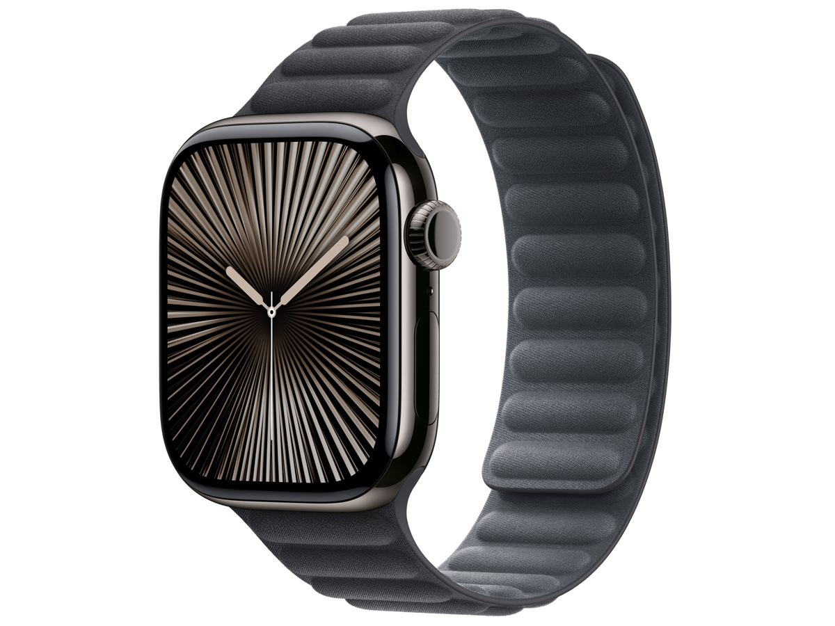 Karbowany pasek FineWoven do Apple Watch 38-42 mm M/L Czarny - Widok ogólny