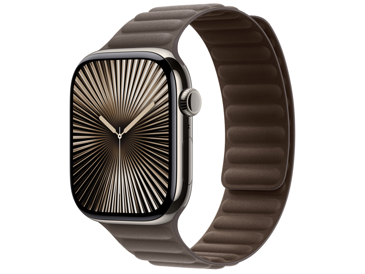 Karbowany pasek FineWoven do Apple Watch 44-49 mm M/L Szarobrązowy - Widok ogólny