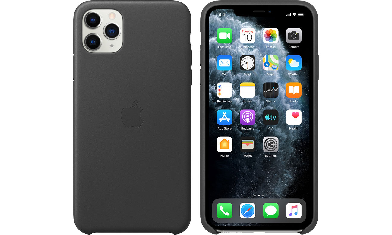 Apple Leather Case do iPhone 11 Pro Max Black